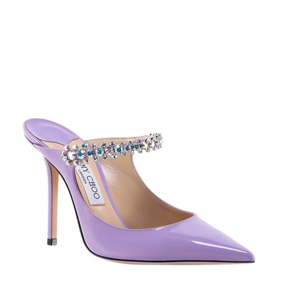 New in box Jimmy Choo Patent Leather Crystal Bing Heels - Picture 1 of 10